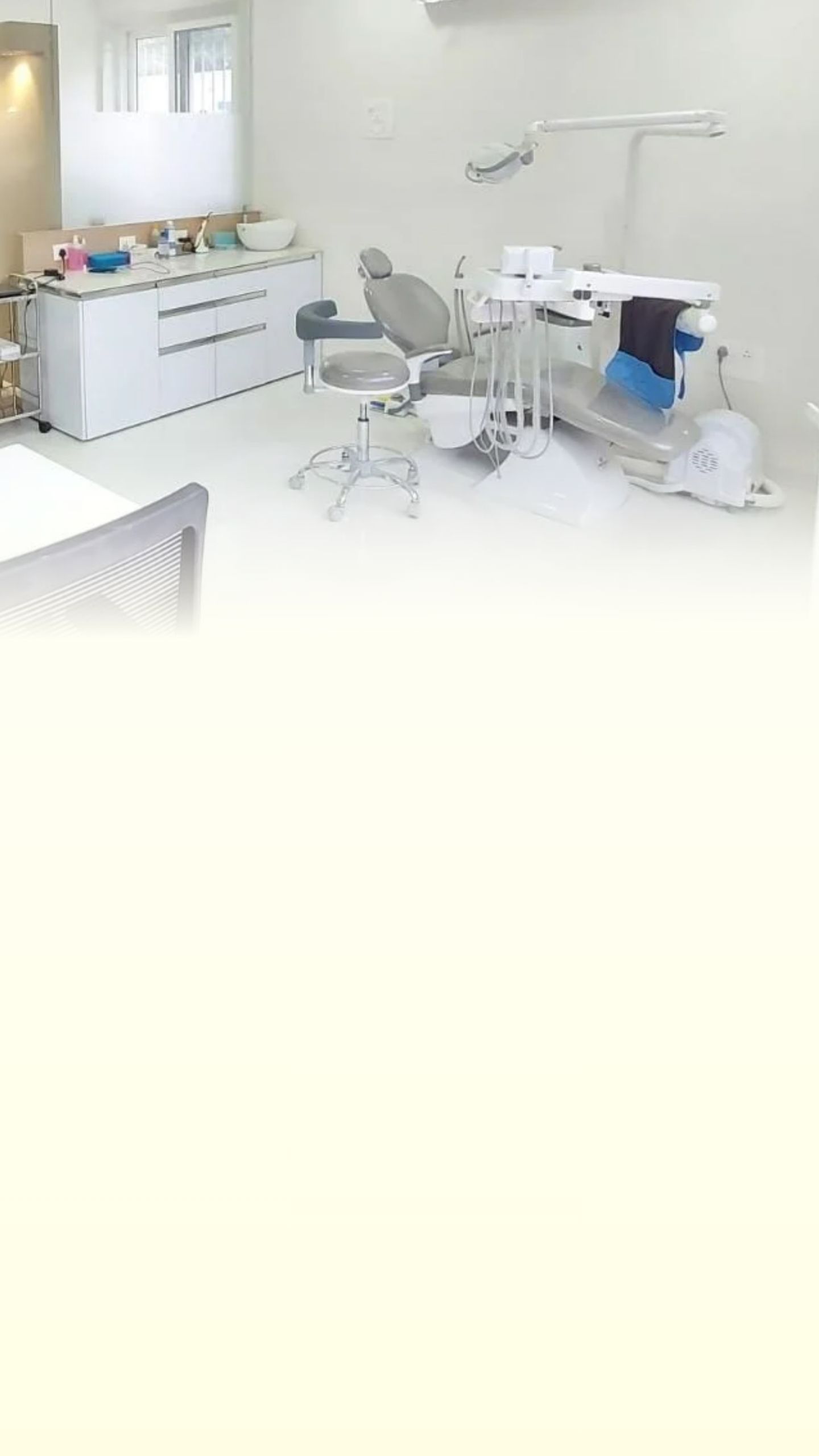 Happy family at dental clinic reception